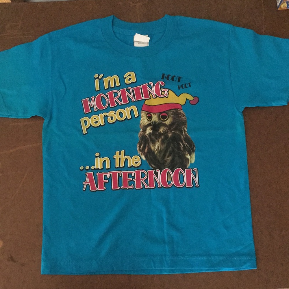 New Youth/Kids Hooters Vintage T-shirt Blue Size Small